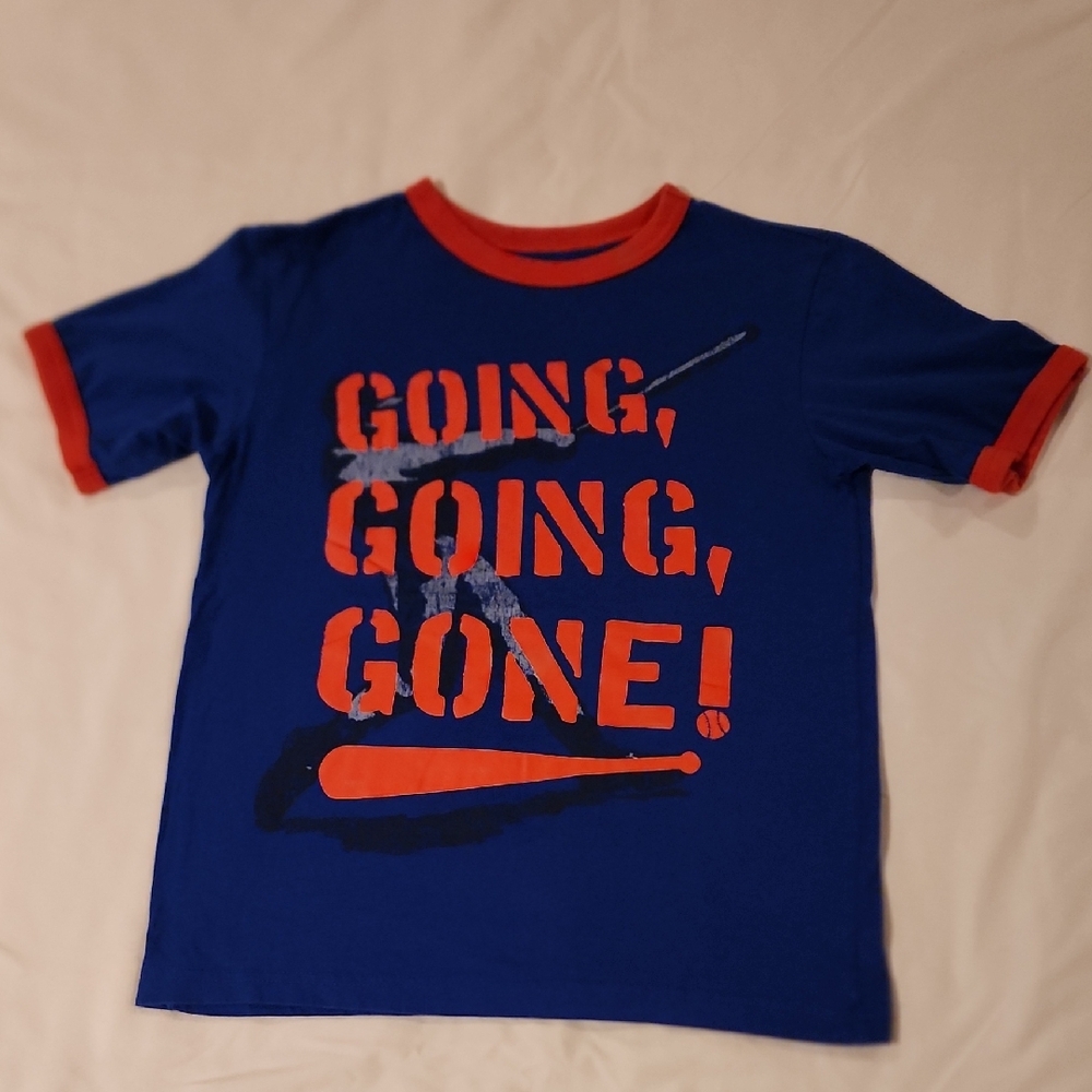 Place Blue and Red Graphic Tee. Size 10/12. Large